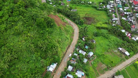 Scenic-View-Of-A-Rural-Road-On-The-Coastal-Town-Of-Pandan-In-Catanduanes,-Philippines