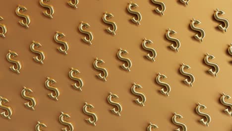Oro-Dólares-Usd-Moneda-Digital-Criptográfica-Fondo-Dorado-Bucle-Animación-De-Representación-3d