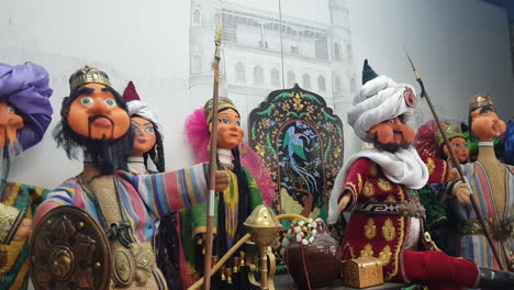 Traditional-Puppet-Dolls-on-Bazaar,-Traditional-Marketplace-in-Uzbekistan