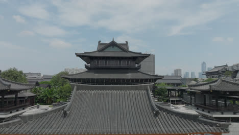 Orientalischer-Bau,-Historischer-Chinesischer-Palast.-Drohnenaufnahme-Aus-Der-Luft