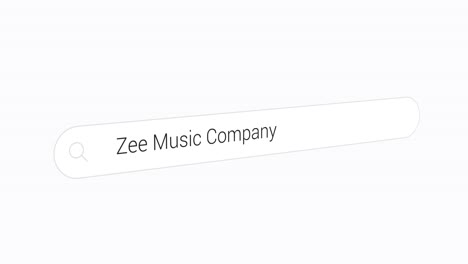 Searching-Zee-Music-Company,-popular-Indian-music-company