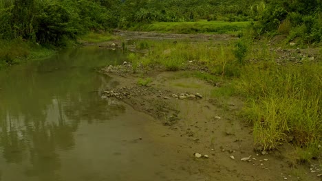 Climate-change-causes-low-river-levels-on-the-Surigao-River-Philippines-after-a-prolonged-dry-season