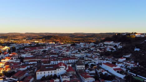 Drone-shot-of-a-village-with-white-houses