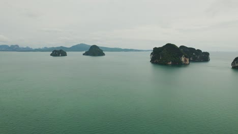 Thailand's-Paradise-Islands-in-the-Andaman-Sea-with-Turquoise-Waters-near-Krabi-and-Phuket-with-an-Aerial-Drone-View