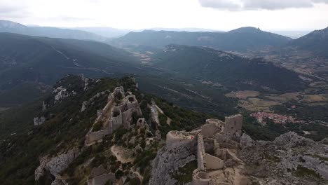 Chateau-de-Peyrepertuse-in-South-of-France-|-HD-Aerial