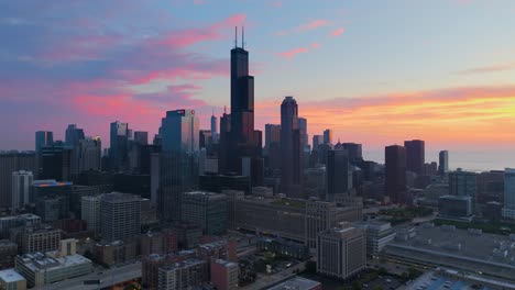 Chicago-aerial-view-at-sunrise
