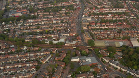 Aerial-shot-over-Heath-road-Twickenham-west-London