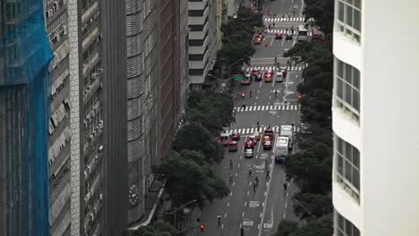 Passanten-Auf-Dem-Zebrastreifen-In-Einer-Belebten-Straße-In-Rio-De-Janeiro,-Brasilien