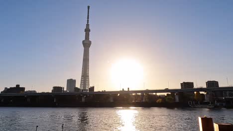 Tokyo-Skytree-cityscape-with-beautiful-sunrise