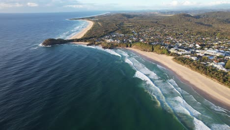 Cabarita-Beach-Und-Norries-Headland,-Tweed-Shire,-New-South-Wales,-Australien---Luftpanorama