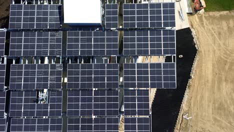 Roof-Top-solar-panels-on-modern-building-Ohio-State-University--new-construction---aerial-drone