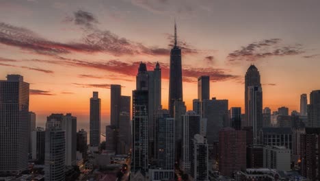 Chicago-Luftbild-Sonnenaufgang-Hyperlapse