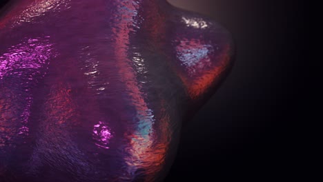 Abstract-3D-Shape,-Slime-Sphere-Morphing,-Left-of-Frame,-Wet-Textured,-Blob,-Cinematic-Lighting,-Seamless-Loop,-Slow-Motion