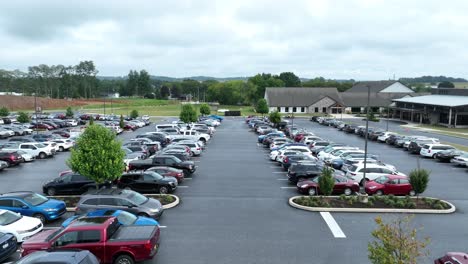 Lot-full-sign-in-parking-lot-of-large-church-in-America