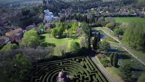 beautiful-view-from-a-labyrinth-to-the-caste-of-borghetto-italy