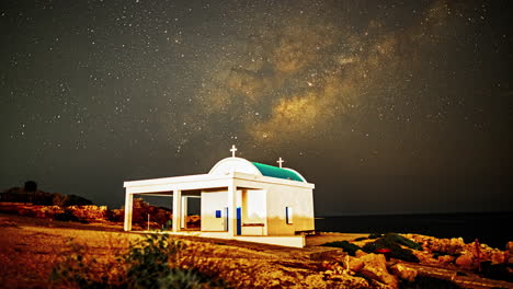 Timelapse-of-the-Milky-Way-moving-in-the-night-sky-behind-a-small-church