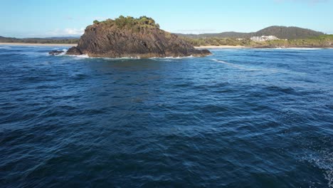 Idyllische-Meereslandschaft-Am-Norries-Head-In-New-South-Wales,-Australien-–-Drohnenaufnahme-Aus-Der-Luft