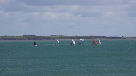 Yachts-racing-colourful-scene-off-the-Waterford-Coast-at-Dunmore-East-Ireland