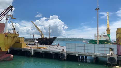 large-cargo-ships-on-the-dock-in-the-Davao-port