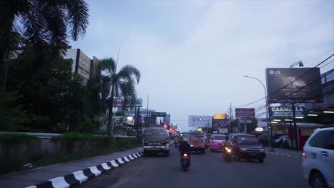 Walk-along-Tuparev-Cirebon,-West-Java,-Indonesia-in-the-afternoon