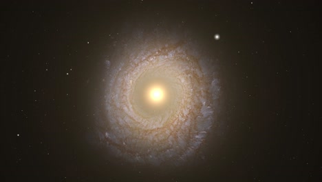 Galaxie-Mit-Einem-Hellen-Licht-In-Der-Mitte