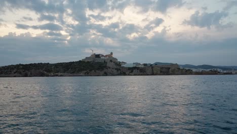 Ibiza-old-town-and-harbour-view-from-sea