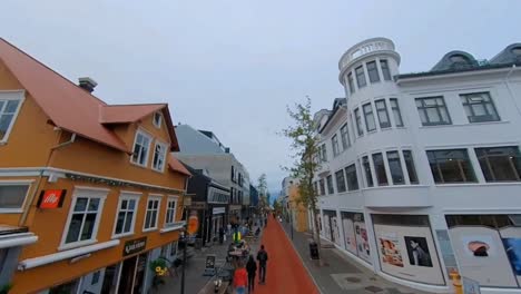 Centro-De-La-Ciudad-De-Reykjavík-En-Islandia