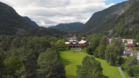 Historic-Dalen-Hotel-In-Dalen,-Tokke-Town-In-Vestfold-og-Telemark,-Norway