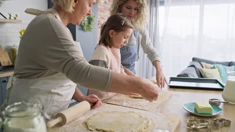 Video-of-grandmother-teaching-granddaughter-how-to-make-Easter-cake