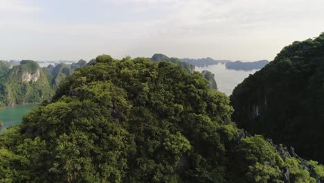 Aerial-view-of-tropical-Halong-Bay-in-Vietnam