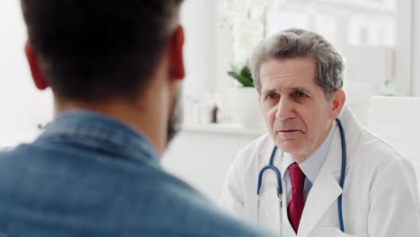 Man-at-a-routine-visit-at-his-doctor