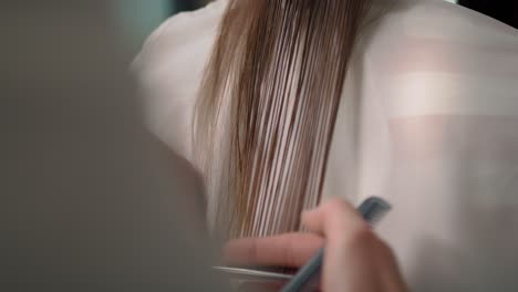 Handheld-view-of-long-hair-cut-by-hairdresser