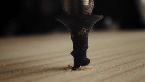 Static-close-up-video-of-screwing-with-cordless-screwdriver