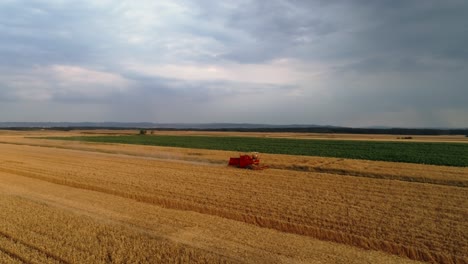 Drone-view-of-combine-harvester-on-the-field