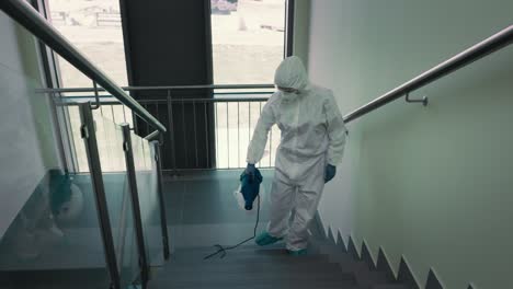 Tracking-video-of-disinfecting-the-staircase.