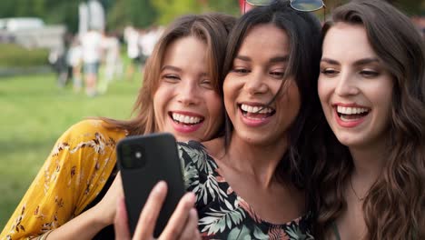 Group-of-friends-making-selfie-at-music-festival.