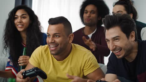 Group-of-friends-having-fun-while-playing-a-game-console