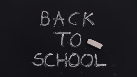 Text-„Zurück-Zur-Schule“-An-Die-Tafel-Geschrieben