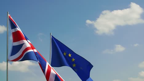 Video-of-British-Flag-and-European-Union-flag