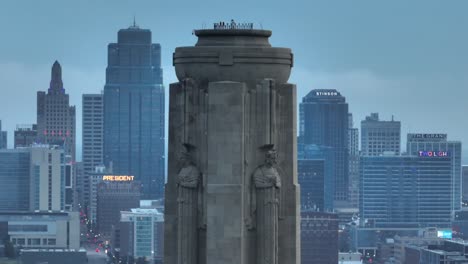 Liberty-Memorial-Tower-at-National-World-War-I-Museum-and-Memorial-in-Kansas-City,-Missouri