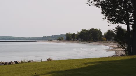 beach-shot-on-the-side-of-Sodus-point-New-York-vacation-spot-at-the-tip-of-land-on-the-banks-of-Lake-Ontario