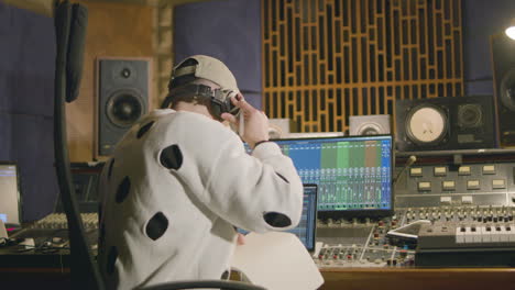 Young-Caucasian-man-working-at-music-recording-studio