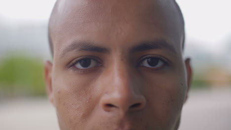 Closeup-shot-of-African-American-man-looking-at-camera.