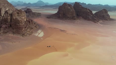 Scenic-Canyons-In-The-Deserts-Of-Wadi-Rum-Protected-Area-In-Southern-Jordan