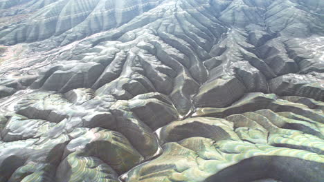 Geological-dried-sea-view-from-aerial