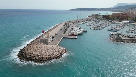 Menton-harbour-French-Riviera Aerial-Drone