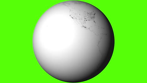 Earth-Lights-as-Black-Ink,-Green-Background