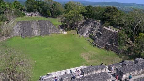 High-level-view-of-the-Xunantunich-Mayan-Ruins-in-San-Jose-Succotz,-Belize