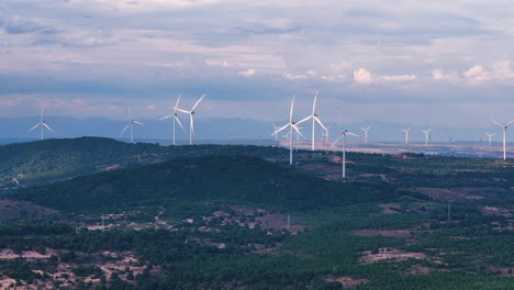 Wind-turbine-at-Binh-Thuan-Wind-Power-Plant-onshore-wind-power-project,-aerial-dynamic