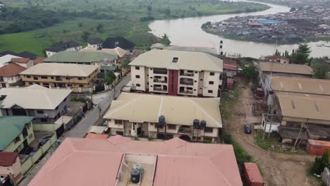 Aerial-view-neighbourhood-in-Lagos-Nigeria-on-a-hazy-day-with